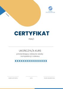 Certyfikat – wzór